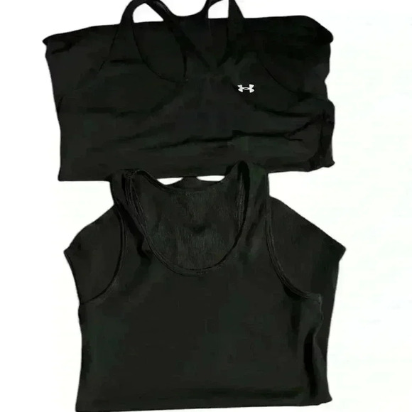 UNDER ARMOUR 2 Black Tank Tops Size Small - Picture 6 of 6